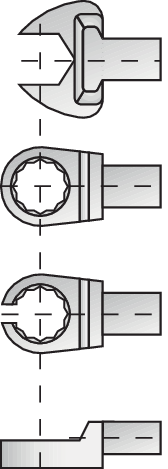 7688390 - Chrome-Vanadium 9x12mm Open End Fitting with Eject-Pin
