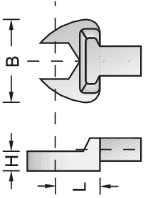 7684560 - Chrome-Vanadium 18mm Rectangular Open End Fitting with Locking Pin