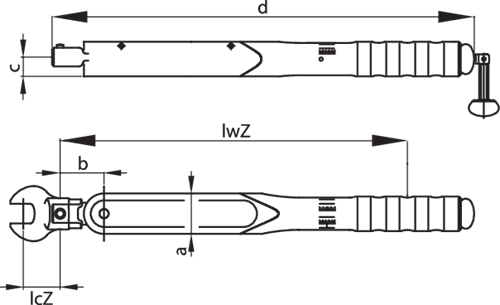 7704340 - Precision Torque Wrench 80-400 Nm, Lightweight Aluminum, DIN ISO Certified