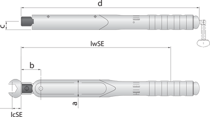 7714220 - Precision Torque Wrench 80-400Nm, Lightweight Aluminium Design