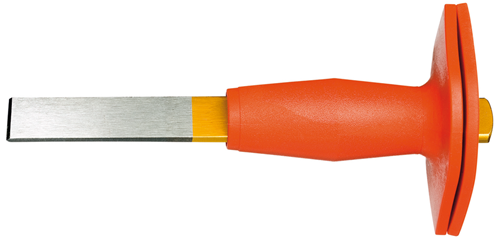 8723930 - Vanadium Steel Slotting Chisel with Hand Protection, 240x26x7 mm