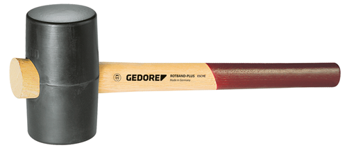 8825850 - 65mm Rubber Mallet with Ash Handle, DIN Certified