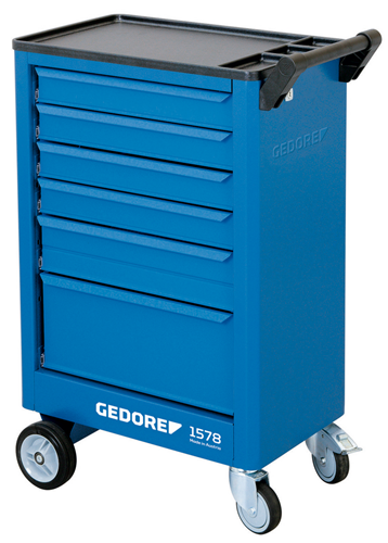 9018140 - 6-Drawer Tool Trolley, H930 x W605 mm, Steel Construction