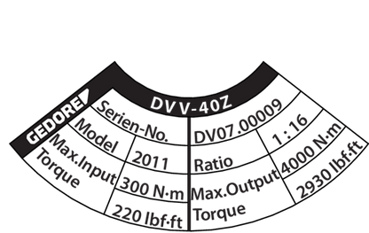 2653087 - Lightweight 4000 Nm Torque Multiplier with Gear Ratio 1:16