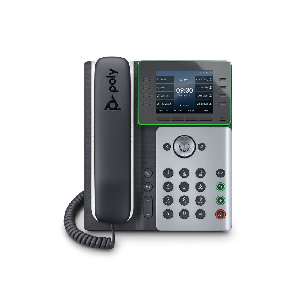 2200-87000-025 - Poly Edge E320 Certified IP Desk Phone with 8-Line Keys