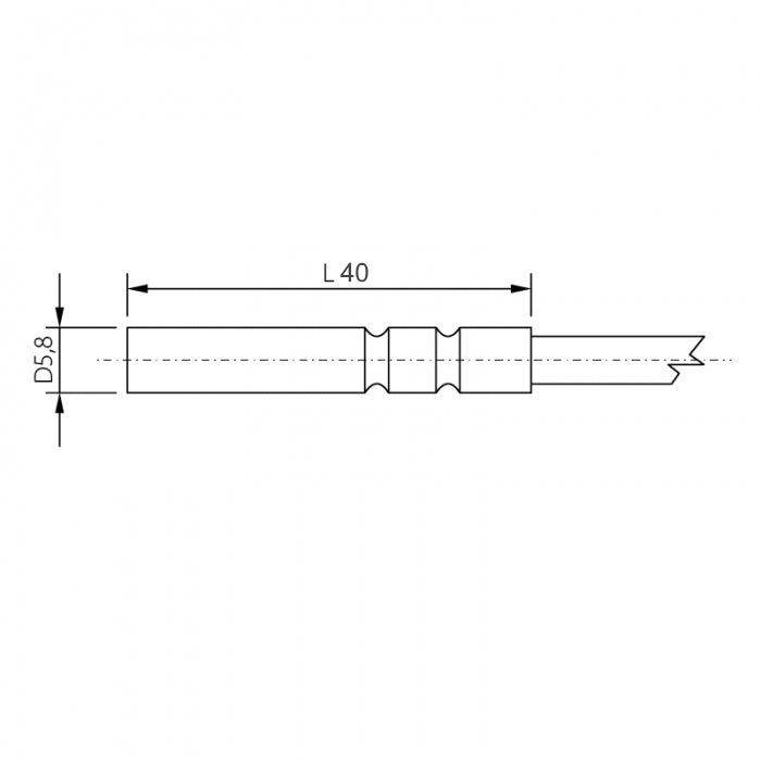 Pt1000TG8/M MiniDin Temperature Probe -10 to +200°C