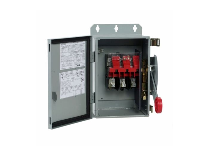 60A 600VAC 250VDC 200KA 3 Pole NEMA 12 Non Fusible Heavy Duty Safety Switch DH362UDK