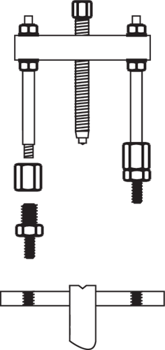 1120735 - M10 Threaded Insert Adapter Set for 1 & 2 Hole Use