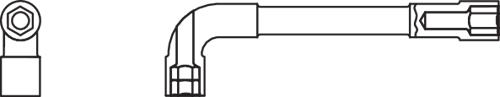 36910 - Chrome-Plated 19mm Double-Ended Socket Wrench with Hexagon Heads