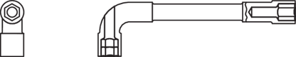 36910 - Chrome-Plated 19mm Double-Ended Socket Wrench with Hexagon Heads