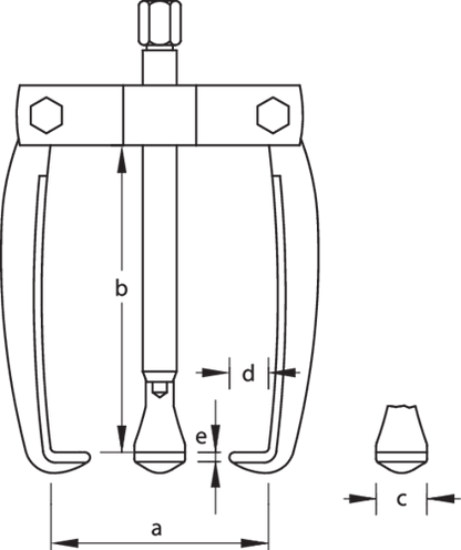 1465007 - 3-Arm Bearing Puller for Efficient Removal
