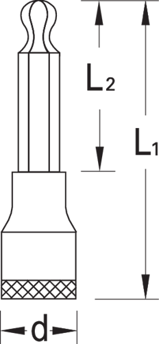 1505750 - 3/8" Screwdriver Bit with Square Drive & Non-Slip Grip