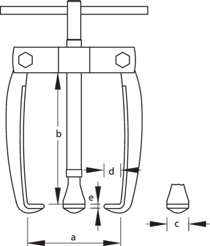 1657011 - 3-Arm Bearing Puller for Economical Use