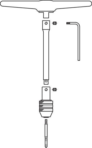 1939068 - Thread Cutting Set for M3-M6 with Ratchet Drive, 275x150x42mm