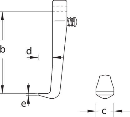 1970534 - Adjustable All-Steel Pulling Hook with Safety Brake