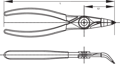 2014998 - 45° Angled Pliers for 19-60 mm Internal Locking Rings
