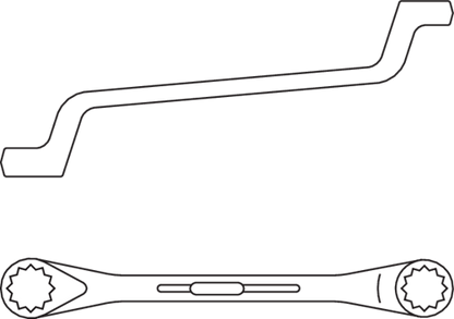 15860 - 9x11mm UD-Profile Deep Offset Spanner, Vanadium Steel
