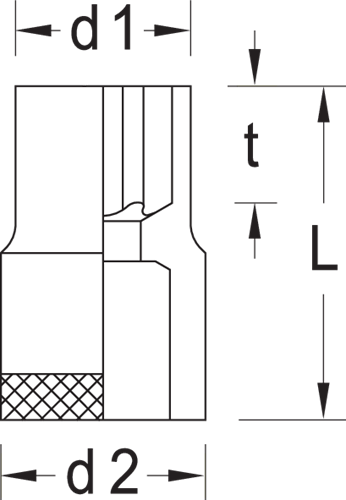 6194420 - 1/2" Square Drive Socket, GEDORE Vanadium Steel