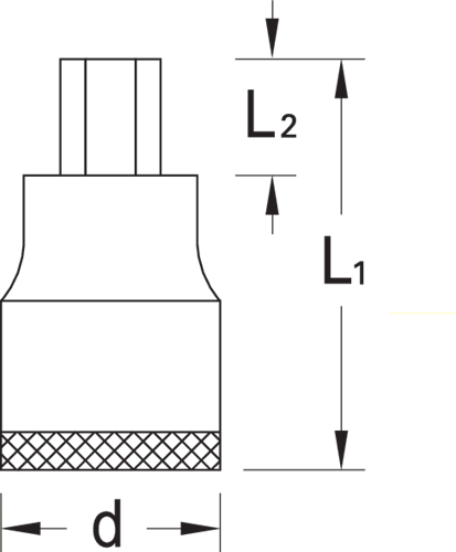 6155280 - 1/2" Hex Screwdriver Bit, Durable Chrome Vanadium Steel
