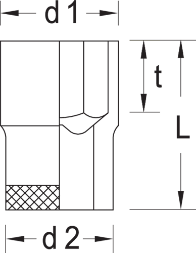 10108 - 3/8" Square Drive Socket, Vanadium Steel, Chrome Finish