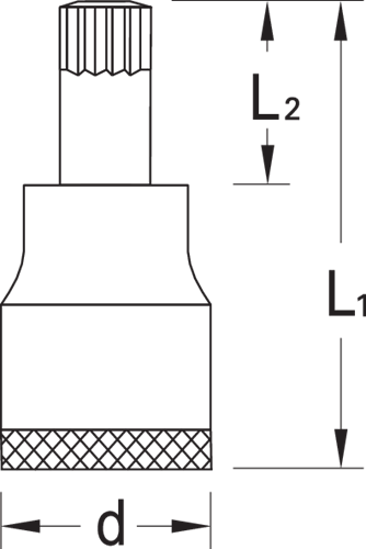 2194872 - 3/8" XZN Socket, Chrome-Plated, Non-Slip Grip