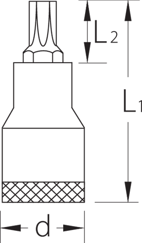 6246830 - 49mm TORX T25 Bit Socket with Ball Retention Groove