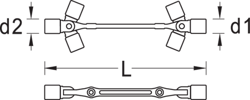 6605070 - Double Joint Wrench Set in Durable ABS, Slip-Proof Design