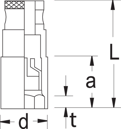 6361690 - 20.8mm Spark Plug Insert with Spring Retention, Vanadium Steel