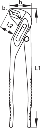 6413240 - 10" Adjustable Pliers with Chrome-Vanadium Steel & Comfort Grip