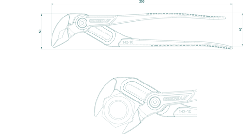 6416340 - 10" Adjustable Universal Pliers with Fine Push-Button Control