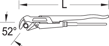 38150 - 1" Elbow Pipe Wrench, Slim Head for Tight Spaces