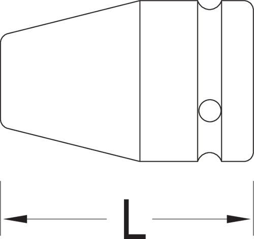 6524230 - DIN 7427 1/4" Hex Connector for Power Tools