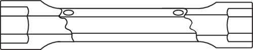 26360 - Chrome-Plated 17x19mm Hexagon Double Ended Socket Spanner