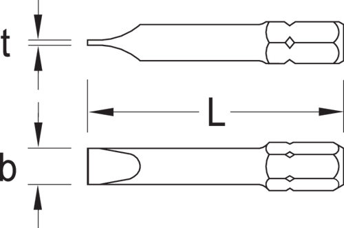 6538100 - 10-Pack Vanadium Steel Screwdriver Bits, 1/4" Hex Drive