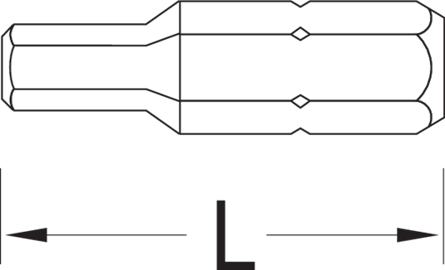 6539420 - Set of 10 Vanadium Steel Screwdriver Bits, 1/4" Hex