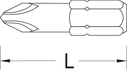 6541590 - 10-Piece Vanadium Steel Screwdriver Bit Set, Phillips PH 3