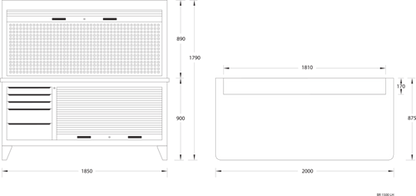 6618210 - Corrosion-Resistant Workbench 2000mm with Tool Storage & Safety Features