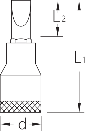 6666290 - 8mm Chrome-Plated Screwdriver Bit with Square Drive