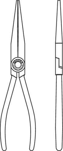 6710370 - 160mm Dip-Insulated Flat-Nose Pliers with Long Jaws