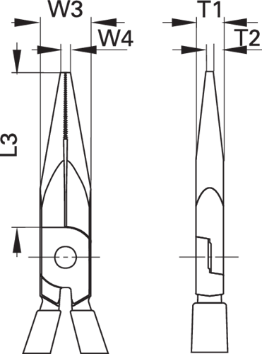 6722890 - 200mm Dip-Insulated Mechanic's Pliers with Fine-Tipped Nose