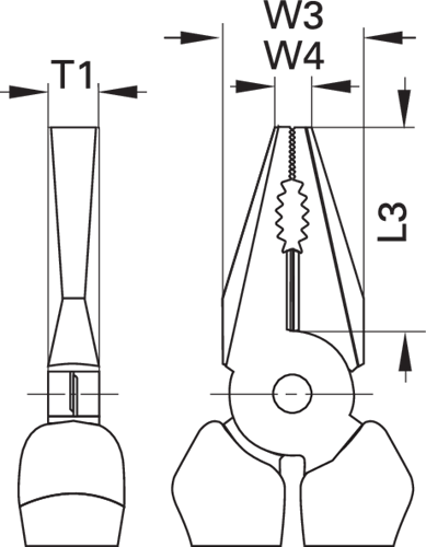 30720 - Euro Model 200mm Combination Pliers with Slimline Head