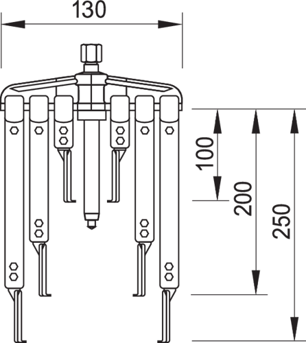 1675990 - 9-Hook 3-Arm Puller Set for Hard-to-Reach Areas