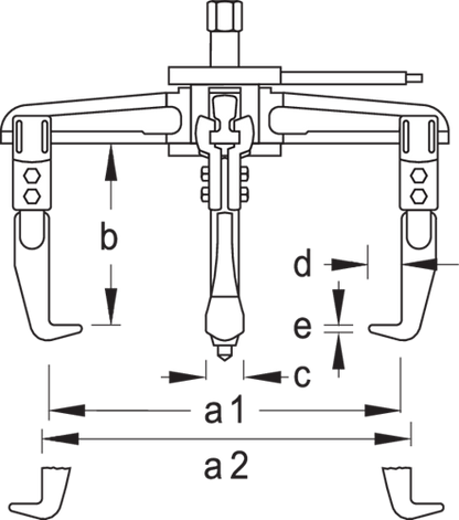 8002440 - Durable 3-Arm Puller, 450x200mm, Ergonomic Design