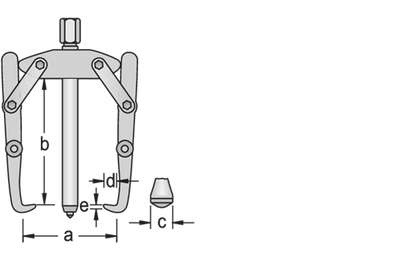 8005620 - 2-Arm Puller, 420x480mm, Ideal for Wheels & Pulleys