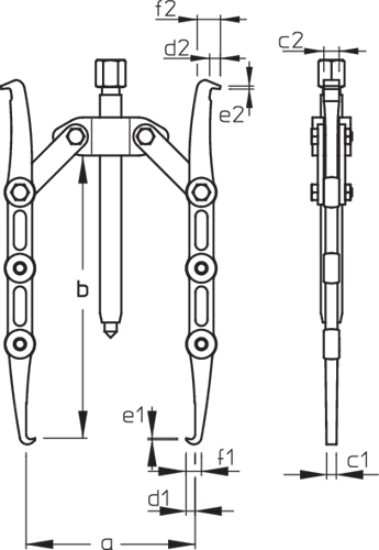 8005110 - 150x200mm Dual Arm Fan Puller with Adjustable Clamping