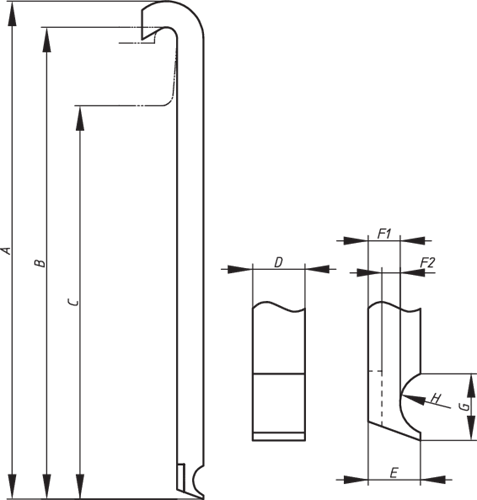 8011780 - 145mm Pulling Hook Set for Ball Bearings, 4 Pieces