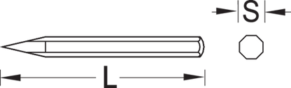 8741240 - Premium Vanadium Steel Pointed Chisel 250x16 mm