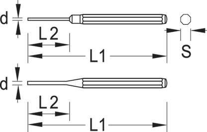 8859670 - 14mm GEDORE Pin Punch, Hardened Vanadium Steel