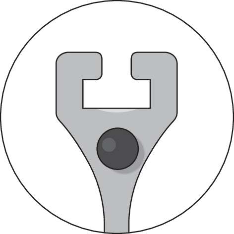 1981161 - Heavy-Duty 2-Armed Puller with Integrated Leg Brake, 350 x 200 mm