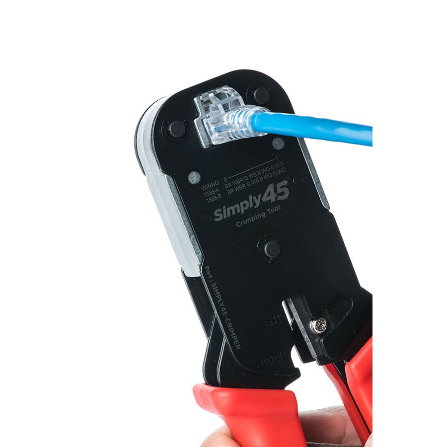 S45-C100 - Simply45 RJ45 Crimp Tool for all S45 UTP & STP Pass-Through & Standard Connectors